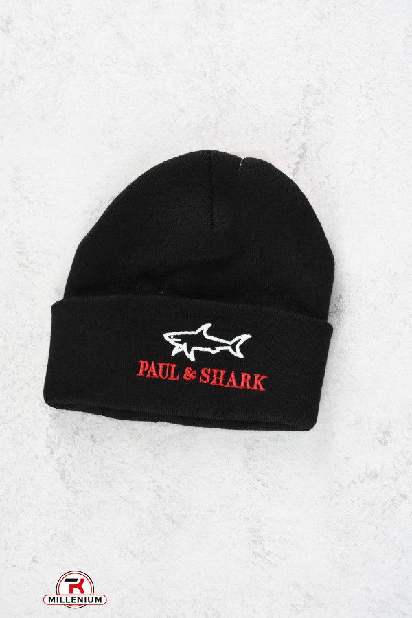 Шапка подвійна в'язка (кол. чорний) "Paul Shark" арт.PS