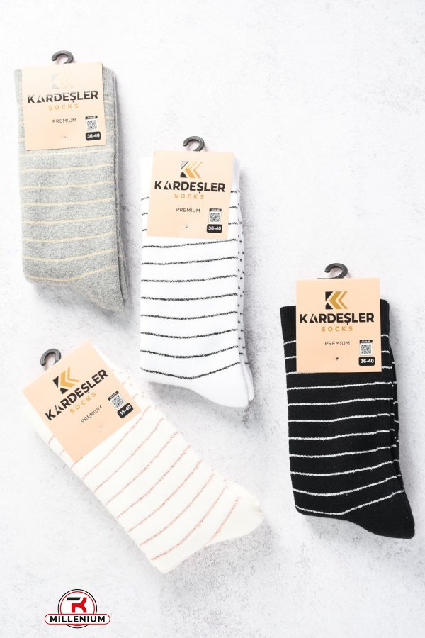 Шкарпетки жіночі махрові p.36-40 (80% Cotton 17% Polyamide 3% Elastan) "Kardesler" арт.BSH44003