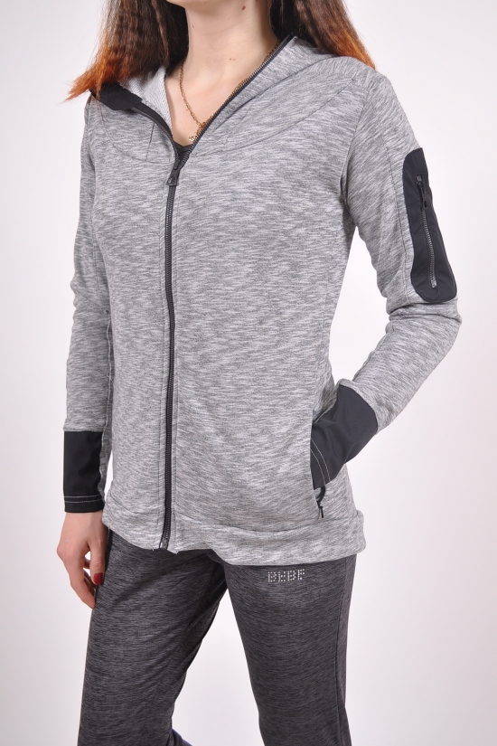 Кофта спортивна жіноча (75% polyester, 25% cotton) кол. сірий EXUMA Розмір в наявності : 44 арт.272136