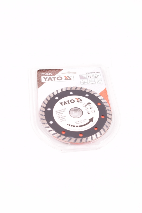 Диск алмазний відрізний YATO "TURBO" 125/2,6/8/22,2 мм арт.YT-6023