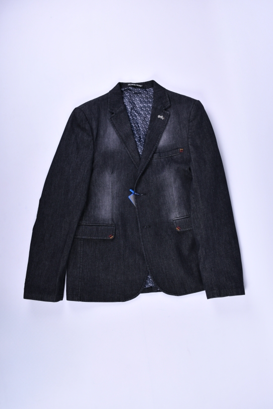 Піджак для хлопчика джинсовий Slim Fit (color black) Palmiro Rossi Зріст в наявності : 152, 170, 176 арт.6050