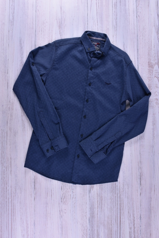 Рубашка мужская (натуральный хлопок, цв.синий) Ronex Размер в наличии : 44 арт.3042