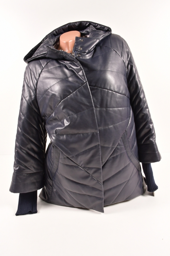 Куртка женская (color 060-2) из эко кожи опушка-натуральный мех ELLAFONISS Размер в наличии : 52 арт.G18181K