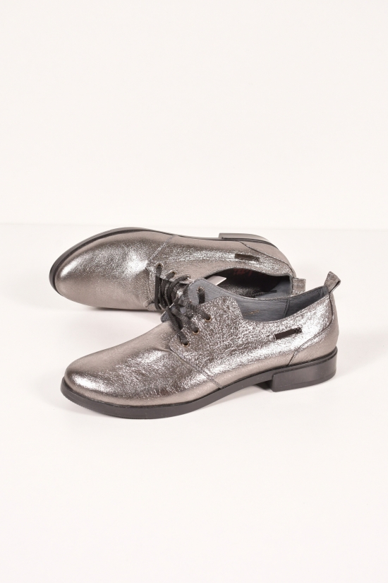 Туфли женские из натуральной кожи (цв.серебро) Violetti Размер в наличии : 37 арт.2776