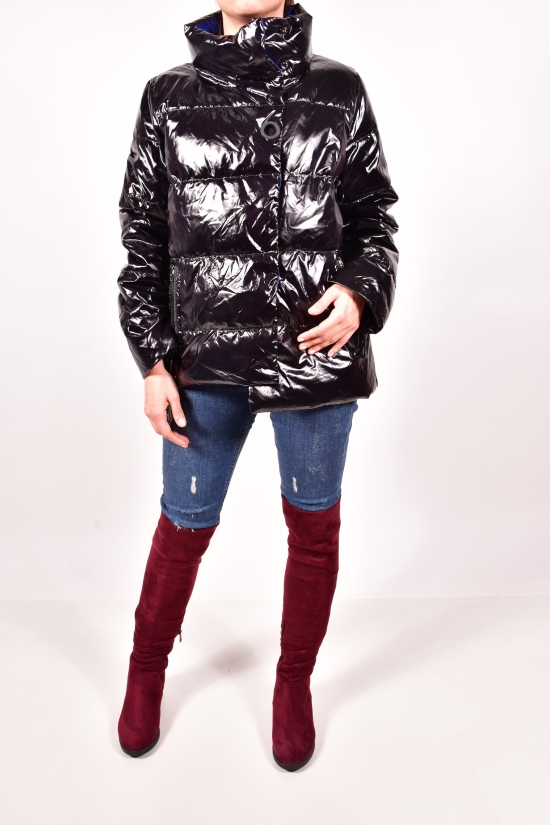 Куртка жіноча демісезонна з плащівка (кол. Чорний) Boruoss Розмір в наявності : 46 арт.E8179
