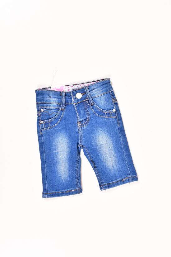 Шорты для девочки джинсовые стрейчевые D&S (Cotton 85%,Polyester 15%) Рост в наличии : 68, 74, 80, 86, 92 арт.MQ3010