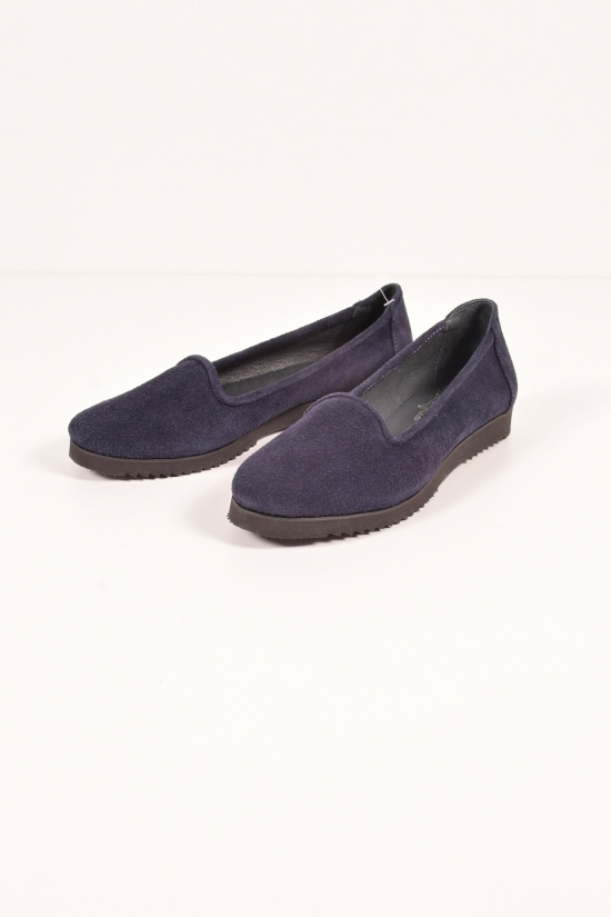 Туфли женские из натуральной замши (цв.тёмно-синий) Violetti Размер в наличии : 38 арт.2900