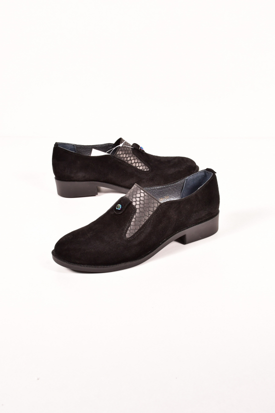 Туфли женские (цв.чёрный) с натуральной замши GERDA Размеры в наличии : 35, 40 арт.919
