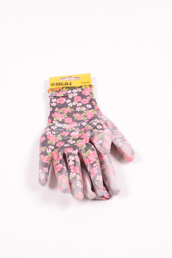 Трикотажні рукавички з частковим ПУ покриттям р8 арт.9446501