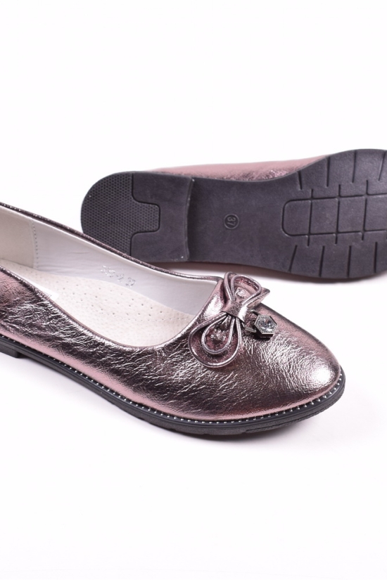 Туфлі для дівчинки (кол. Бронза) "Башілі" Розмір в наявності : 37 арт.833-2