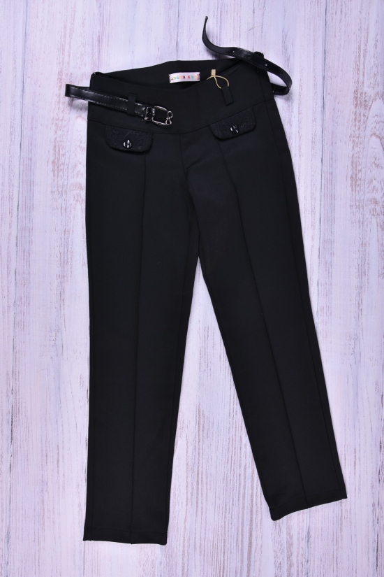 Штани з поясом для дівчинки (цвет.черний) AWADORE Зріст в наявності : 134 арт.040