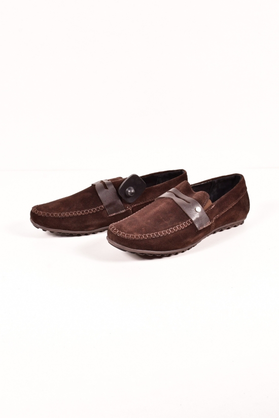 Мокасини чоловічі з натуральної замші (колір коричневий) DAN Shoes Розмір в наявності : 44 арт.3S056-4