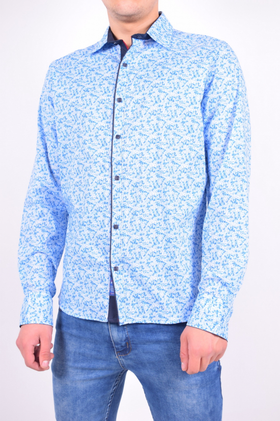 Рубашка мужская Slim-fit (цв.голубой) Stendo Размер в наличии : 46 арт.S18-250
