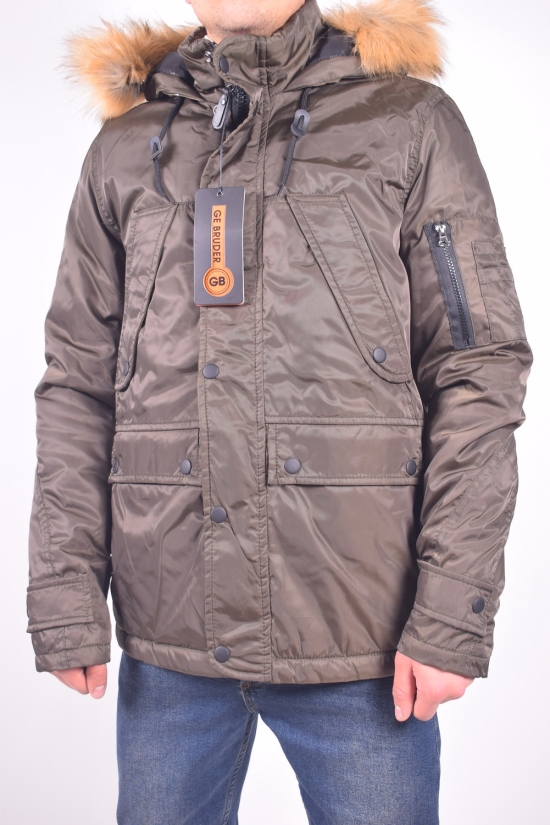 Куртка  мужская (цв.хаки) из плащевки демисезонная   Ge Bruder Размер в наличии : 42 арт.0046