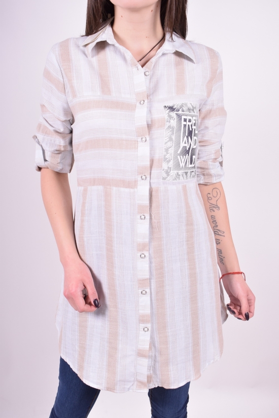 Рубашка-туника женская (цв. кремовый) Madoy Размеры в наличии : 40, 42, 44, 46 арт.67