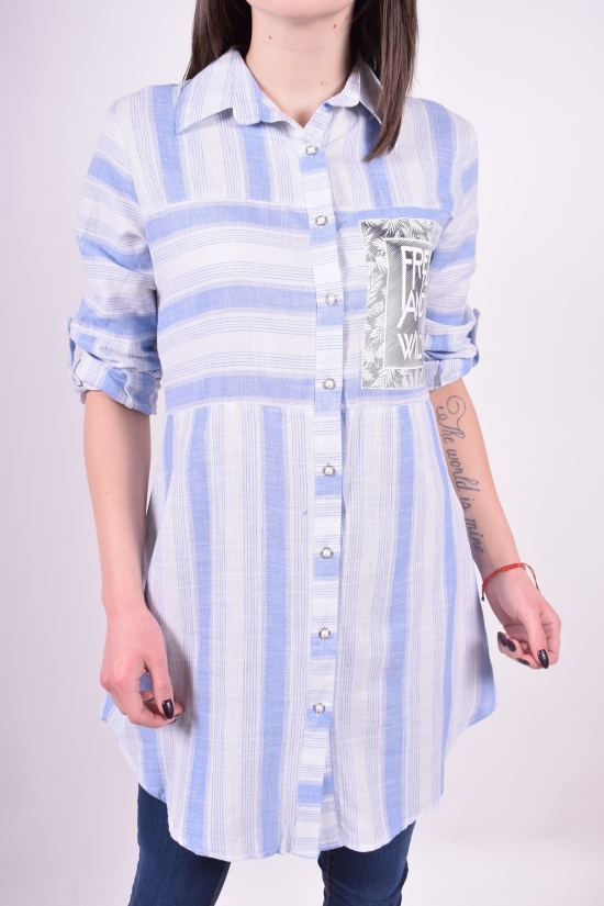 Рубашка-туника женская (цв.голубой) Madoy Размер в наличии : 42 арт.67