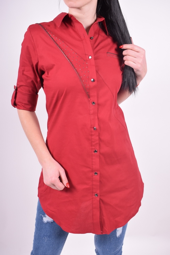 Рубашка-туника женская (цв.бордовый) Madoy Размер в наличии : 44 арт.66