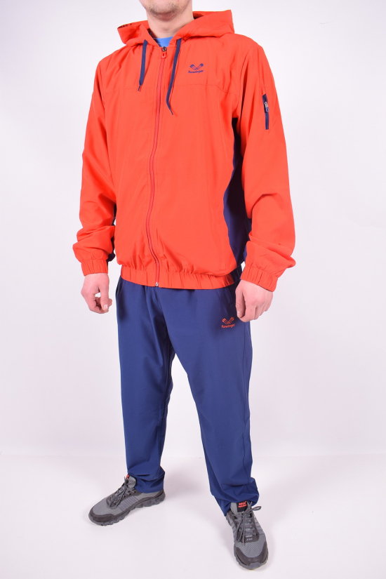 Костюм спортивный мужской из плащевки (цв.оранжевый/синий) Rowinger Размер в наличии : 46 арт.R-2017-2