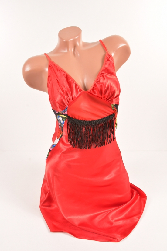 Нічна сорочка (кол. Червоний) жіноча з шовку розміри Sistina Розміри в наявності : 42, 46 арт.349