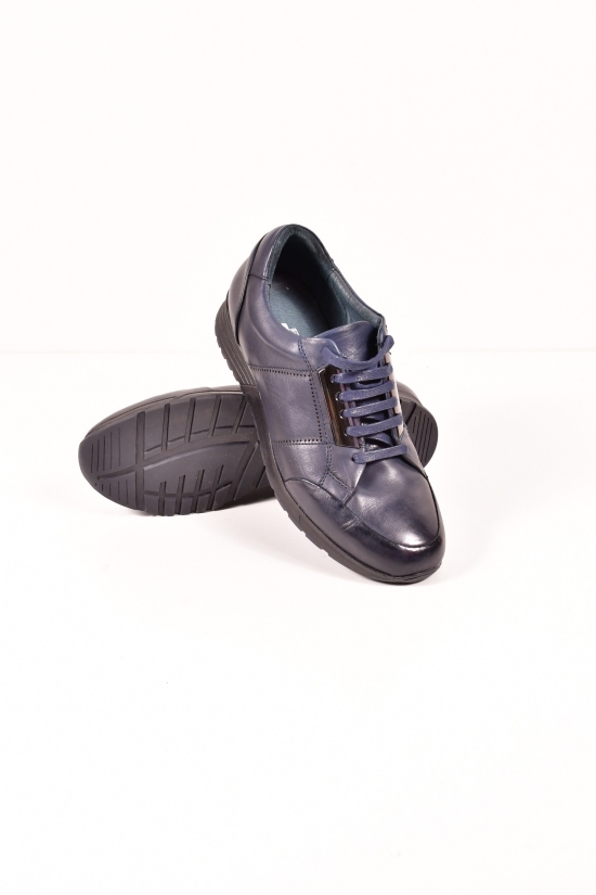 Туфли  мужские из натуральной кожи (цв.синий) Boss Victori Размер в наличии : 43 арт.Z5012