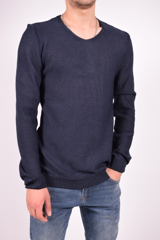 Пуловер мужской (цв.т.синий) тонкой вязки LAGOS Размер в наличии : 44 арт.2359