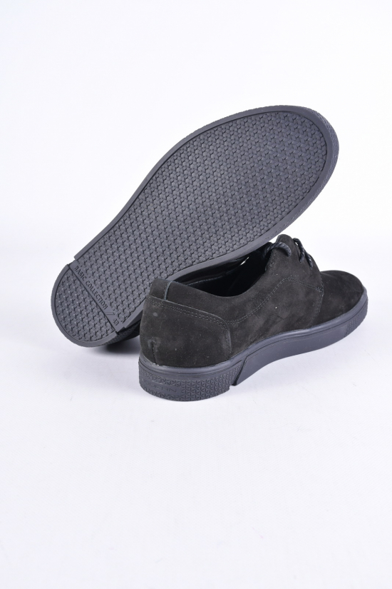 Туфлі чоловічі з натуральної замші (кол. Чорний) DAN Shoes Розмір в наявності : 43 арт.98ZI98-73/КЛ18