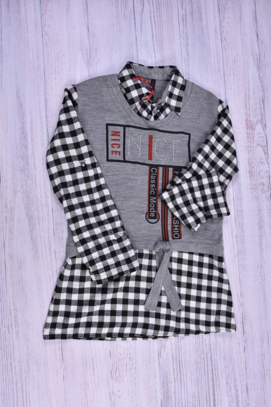Рубашка обманка (цв.с.серый/черный)Gem Volante Размер в наличии : 42 арт.1007