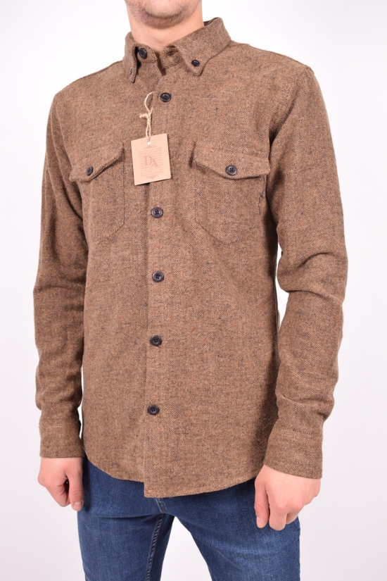 Рубашка мужская (цв.коричневый) DOFE (95% котон, 5% лукра) Размер в наличии : 42 арт.15.3