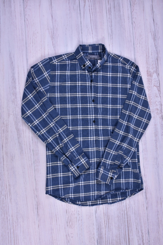 Рубашка мужская байковая (цв.синий) YARGI Размер в наличии : 38 арт.10.1
