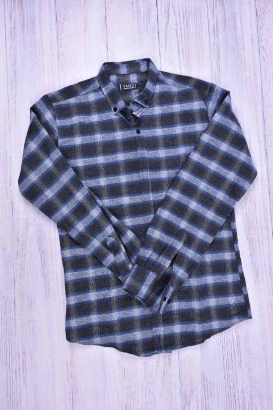 Рубашка мужская байковая (цв.синий/серый) YARGI Размер в наличии : 38 арт.11.2