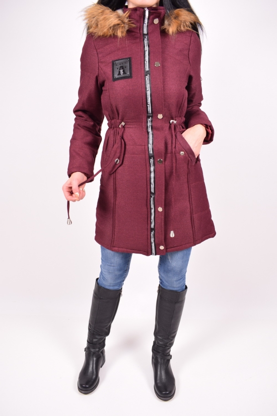 Куртка парка женская (цв. марсала) демисезонная GREMONA Размер в наличии : 44 арт.3375
