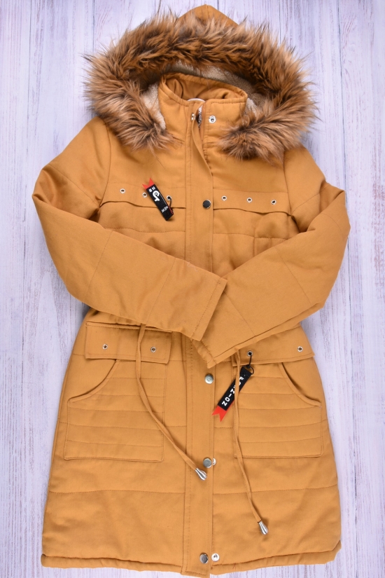 Куртка парка женская (цв.горчичный) демисезонная GREMONA Размер в наличии : 42 арт.3303