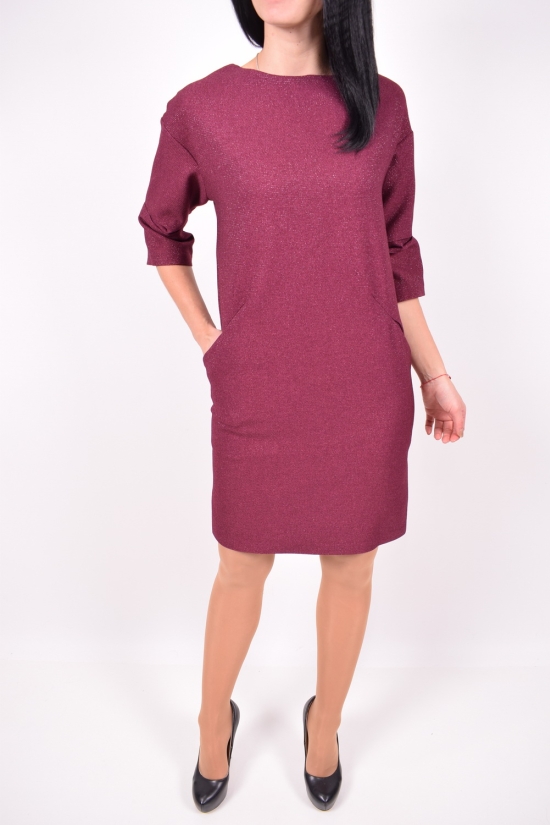 Платье женское (цв. марсала)  Esta Line (Lycra 3%,Polyester 97%) Размер в наличии : 42 арт.026-7005