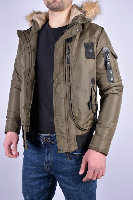 Куртка мужская из плащевки (цв.хаки) зимняя Ge Bruder Размер в наличии : 44 арт.917
