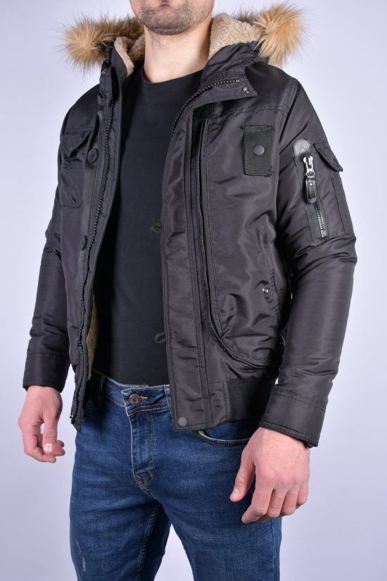 Куртка чоловіча з плащової тканини (кол. Чорний) зимова Ge Bruder Розміри в наявності : 42, 44 арт.917