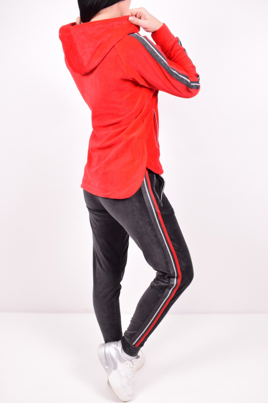 Костюм женский спортивный (цв.красный) вельветовый  MARATON Размер в наличии : 44 арт.MWAW1918709TRS013