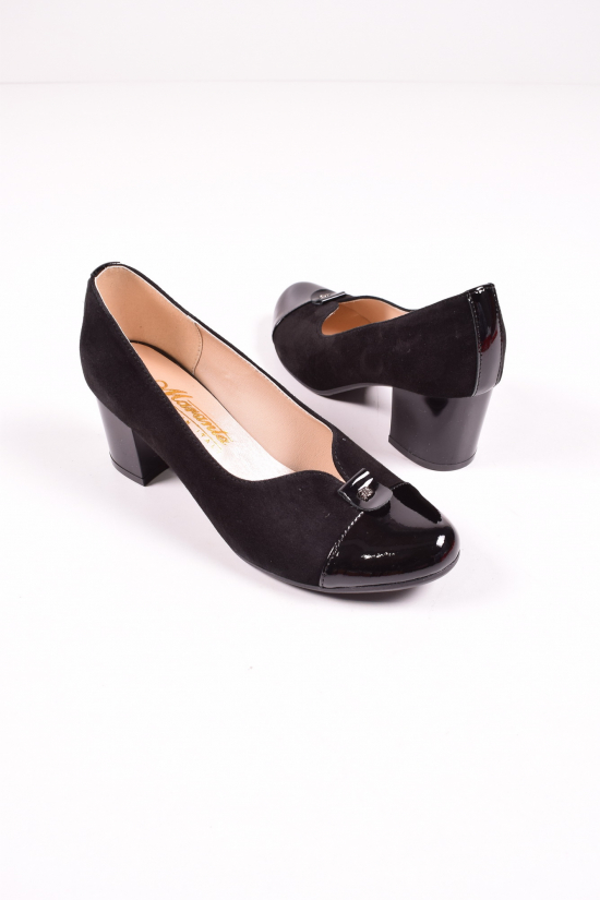 Туфли женские из натуральной замши (цв.черный) MARANTA Размер в наличии : 37 арт.382