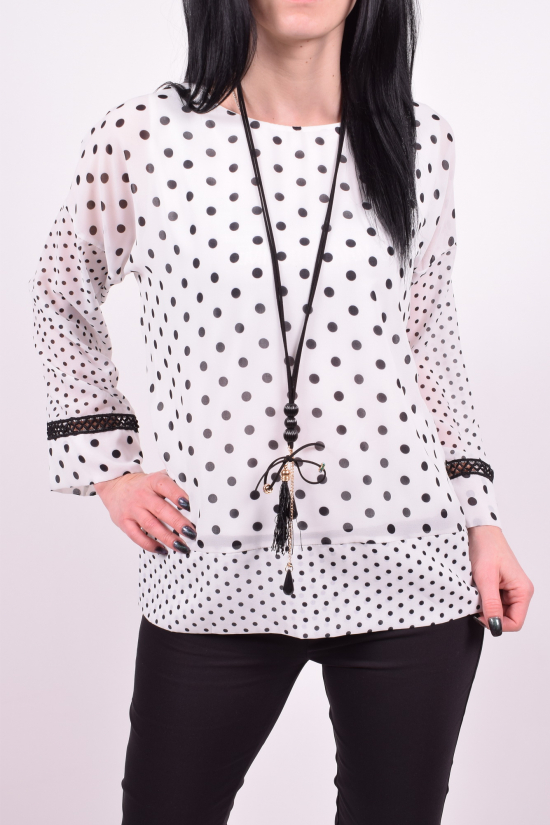 Блузка женская шифоновая (цв.белый) Estasi Размер в наличии : 44 арт.ES1016