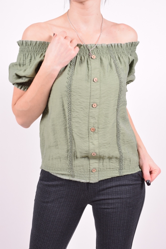 Блузка жіноча (кол. Зелений) FI-HA-HA Розмір в наявності : 40 арт.20050