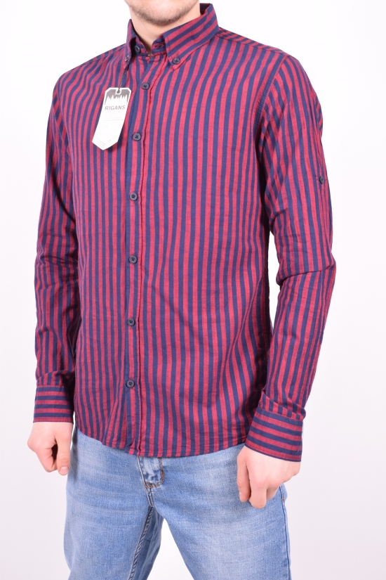 Рубашка мужская  (цв.бордовый) Ronex Размер в наличии : 44 арт.полосы