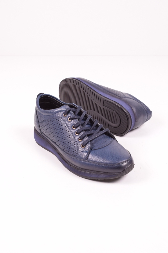Кросівки чоловічі з натуральної шкіри (кол. Т. Синій) SCARPE SANO Розмір в наявності : 41 арт.316
