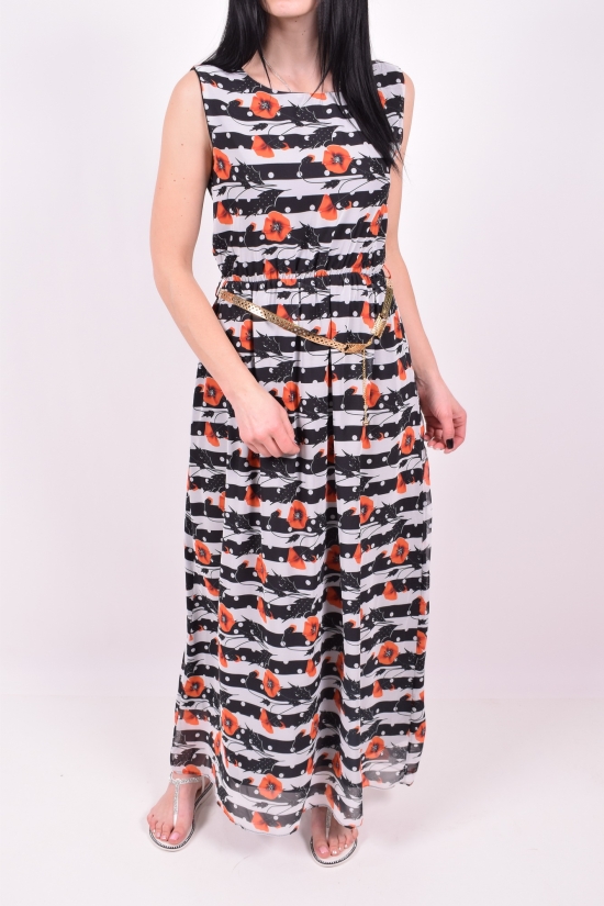 Сукня жіноча шифонове з поясом Розмір в наявності : 44 арт.2103