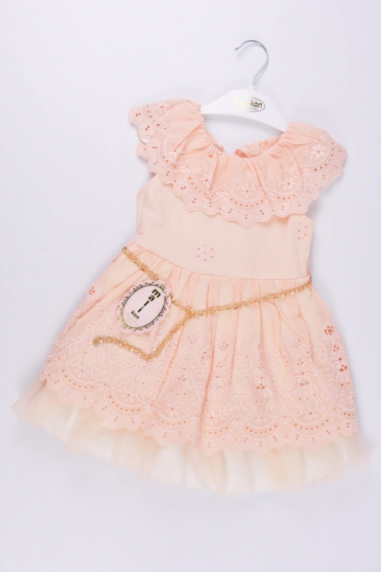 Платье для девочки  (цв.персиковый) MALI KON Рост в наличии : 98 арт.299999
