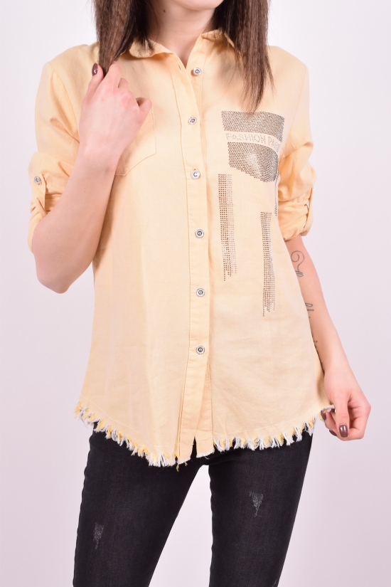 Рубашка  женская котоновая (цв.желтый) Madoy Размер в наличии : 42 арт.5131