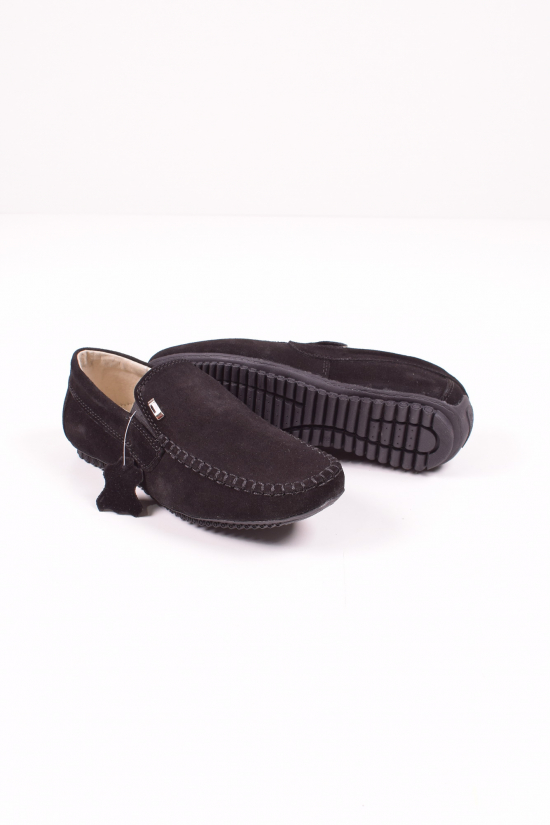 Мокасины для мальчика из натуральной замши (цв.черный) DAN Shoes Размеры в наличии : 36, 37 арт.S003-4/173
