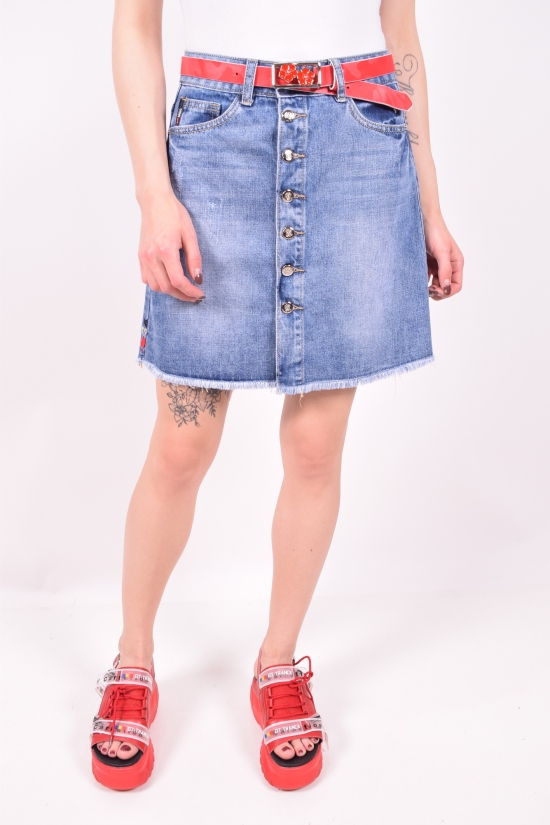 Юбка джинсовая женская с поясом "ZJY" Размер в наличии : 26 арт.C4215
