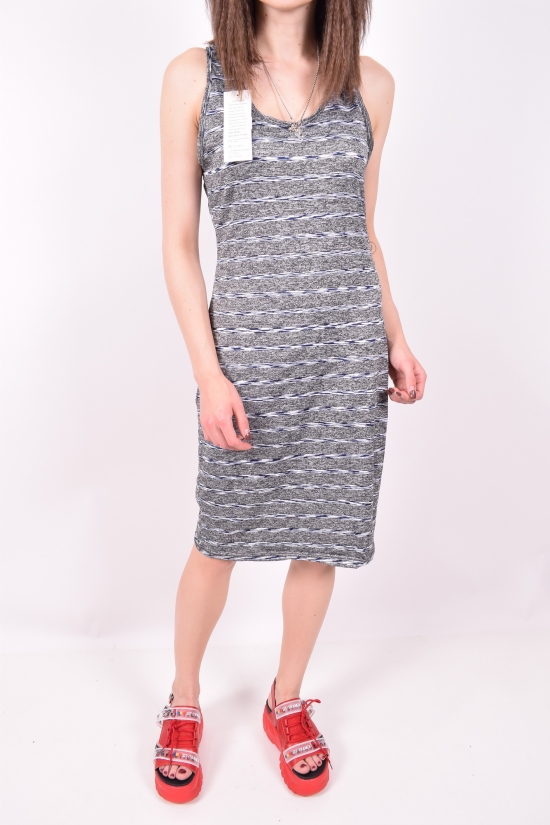 Платье женское стрейчевое (цв.серый/т.синий) Clover Размеры в наличии : 44, 46 арт.Q83