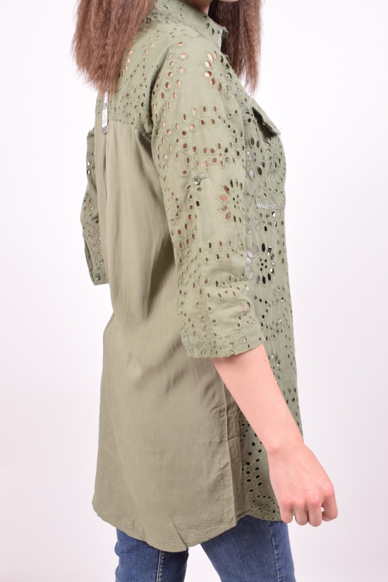 Рубашка-туника женская (цв.хаки) Saint Wish Размеры в наличии : 40, 42, 44 арт.2264