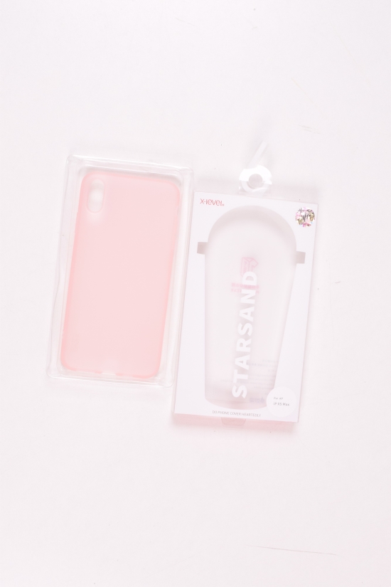 Прозрачный силиконовый чехол IPHONE XS MAX (цв.розовый) арт.IPXSMAX