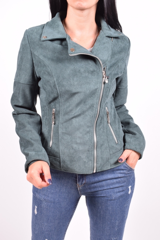 Куртка женская демисезонная (ткань спандекс)-цв.зеленый  Aolong Размер в наличии : 38 арт.W6939